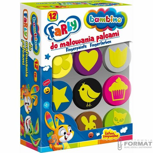 Bambino Farby do malowania palcami 12 kolorów 2
