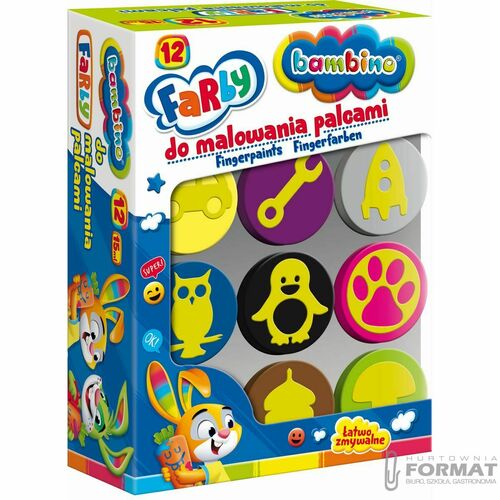 Bambino Farby do malowania palcami 12 kolorów 3