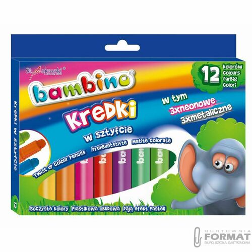 Bambino Kredki w sztyfcie 12 kolorów 3