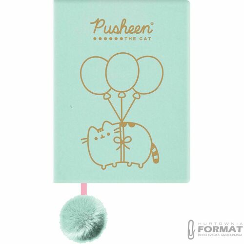 PAMIĘTNIK PLUSZOWY Z POMPONEM PUSHEEN THE CAT A5 MIĘCIUTKI NOTES MAJEWSKI 3