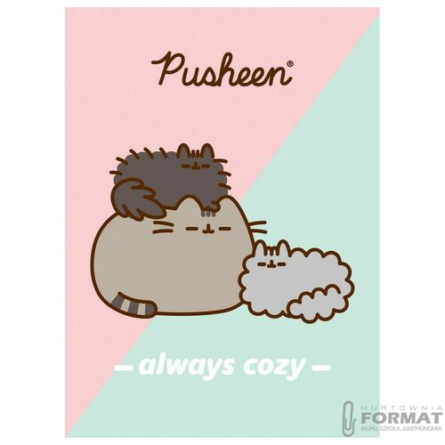 Zeszyt A4 32k krata laminowany PUSHEEN 3