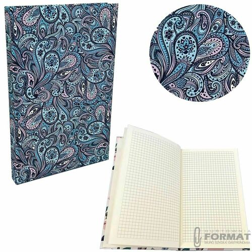 Notes notatnik A5 Soft Touch paisley turkus 4