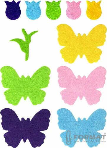 Ozdoba filcowa Titanum Craft-Fun Series tulipany, motyle (5031) 2