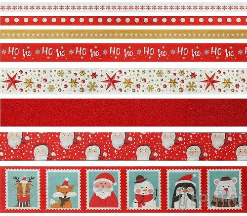 Tasiemka ozdobna Titanum Craft-Fun Series XMAS Washi tape mix (23RL0103-3) 2