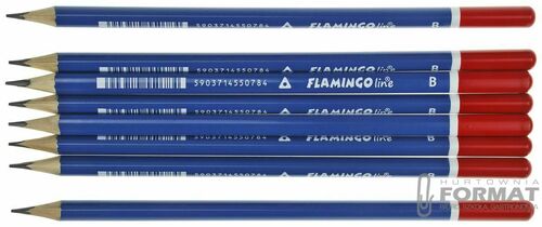 Ołówek Flamingo Line w kartonowym pudełku B 2
