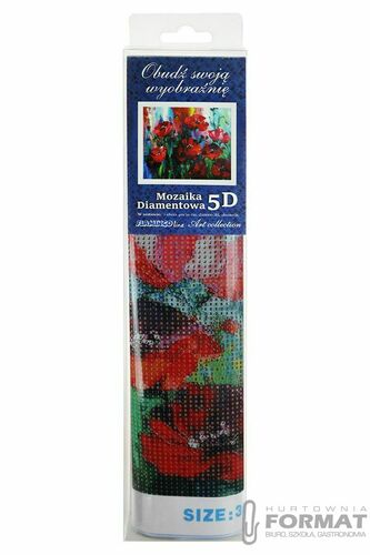 Zestaw kreatywny Flamingo Diamentowa mozaika 30x40cm Maki (TBS01884-2) 2