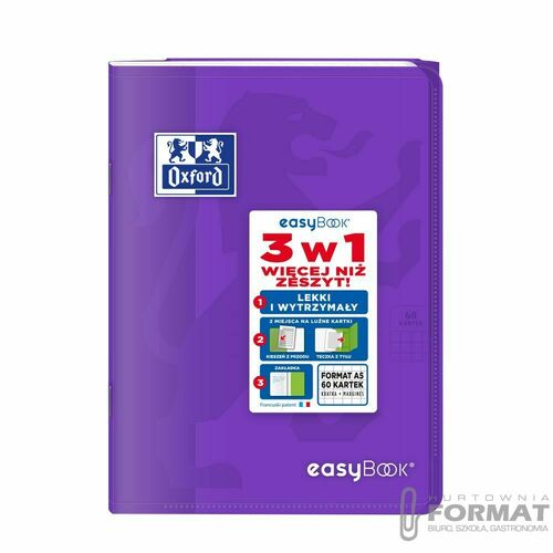 Zeszyt OXFORD pp easybook A5 60k 90g kratka 10