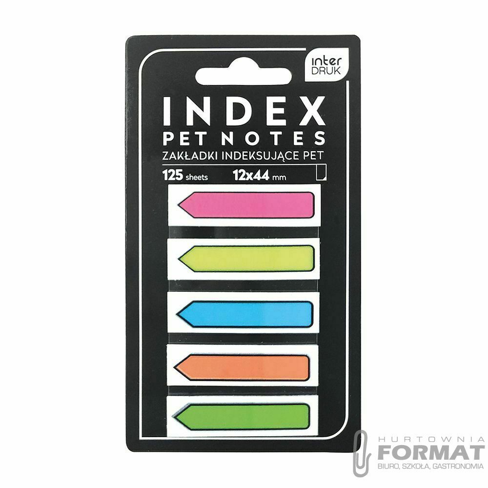 Zakładki indeksujące Interdruk PET NEON 5902277346223 125k (45mmm) 1