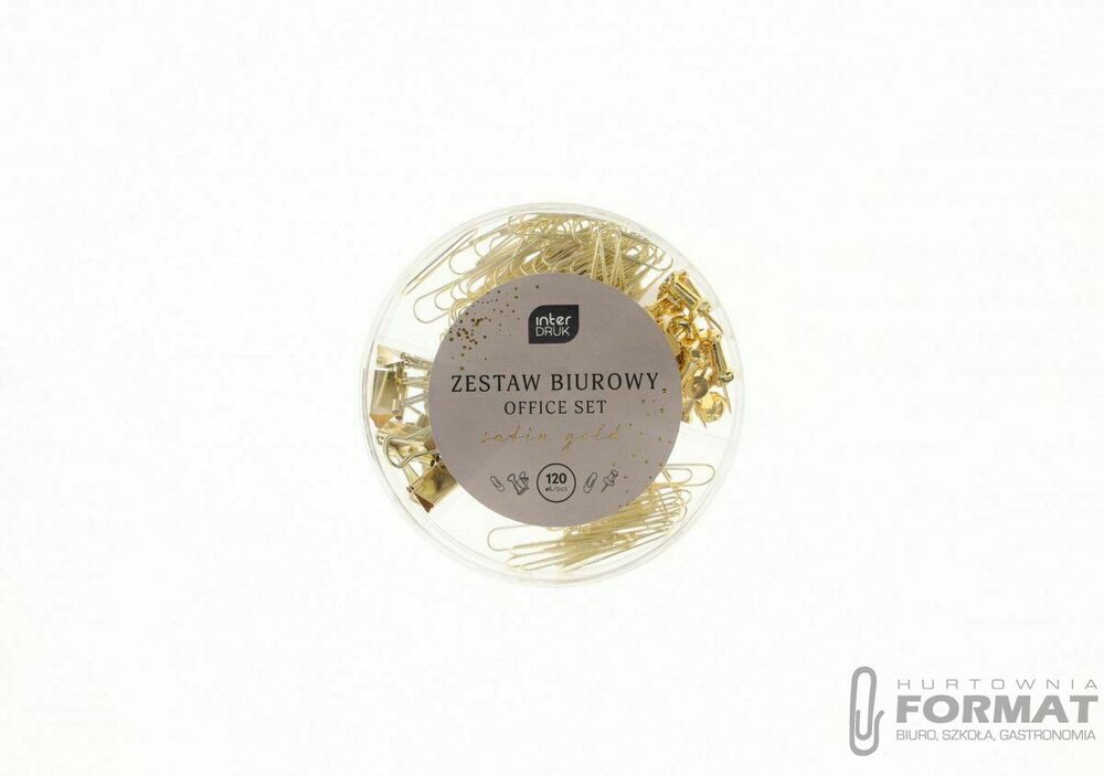 Spinacz Interdruk Satin gold 5902277346384 (120szt) 1