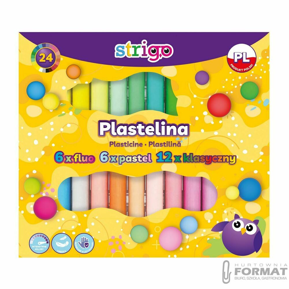 Plastelina Strigo 24 kol. 24 kol 5902315579729 mix 20g (SSC337) 1