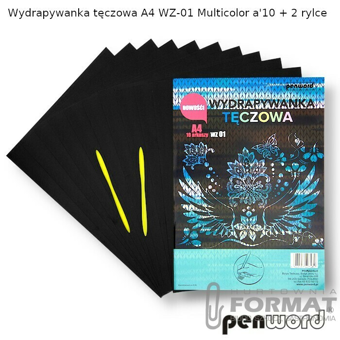 WYDRAPYWANKA TĘCZOWA A4 WZ-01 MULTICOLORa'10 +2rylce 1