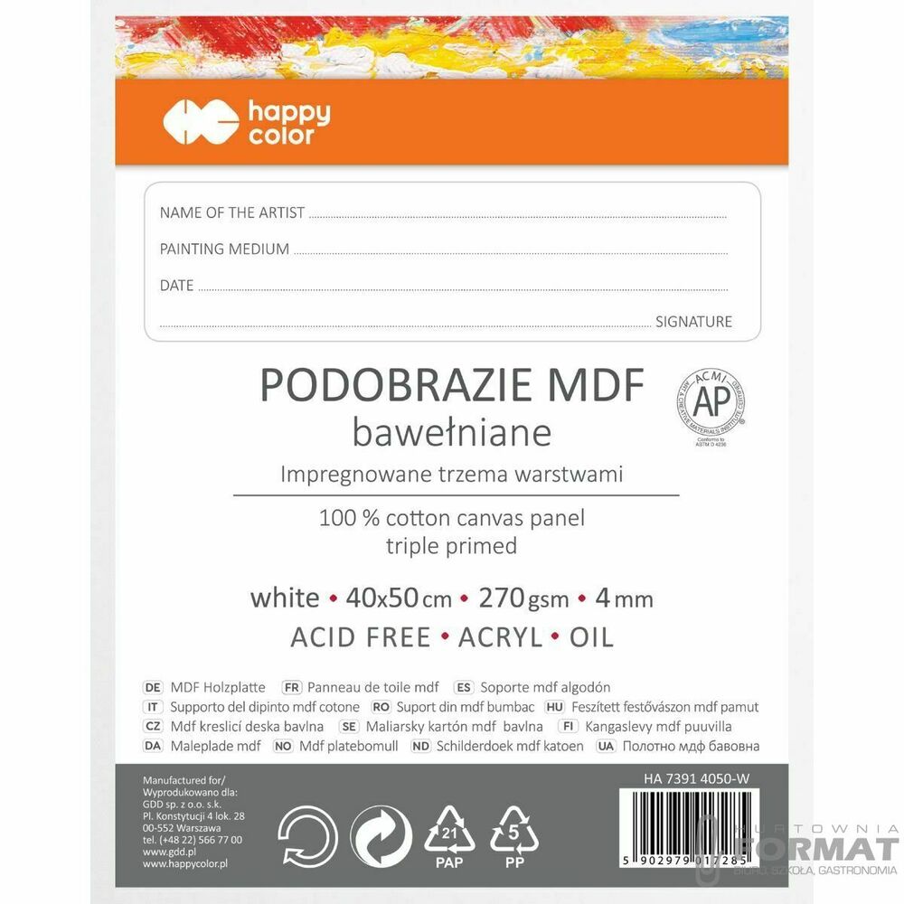 Podobrazie Happy Color (HA 7391 4050-W) 1