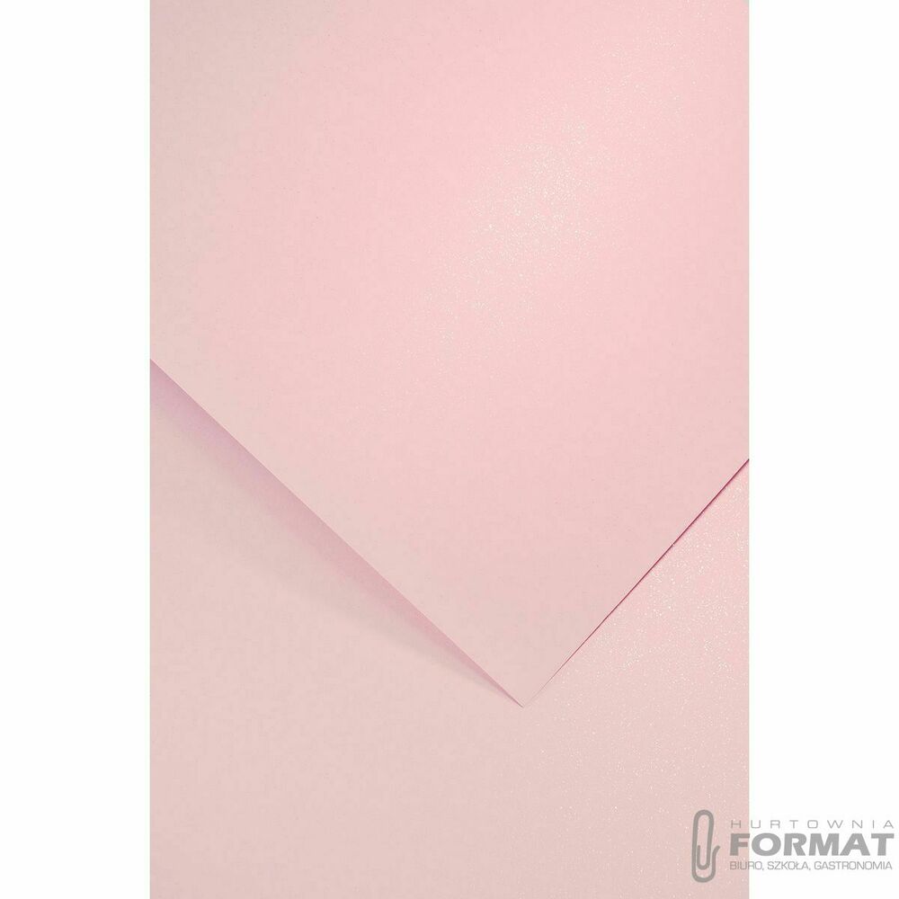 Papier ozdobny (wizytówkowy) Galeria Papieru mika różowy jasny A4 różowy 200g (202720) 1