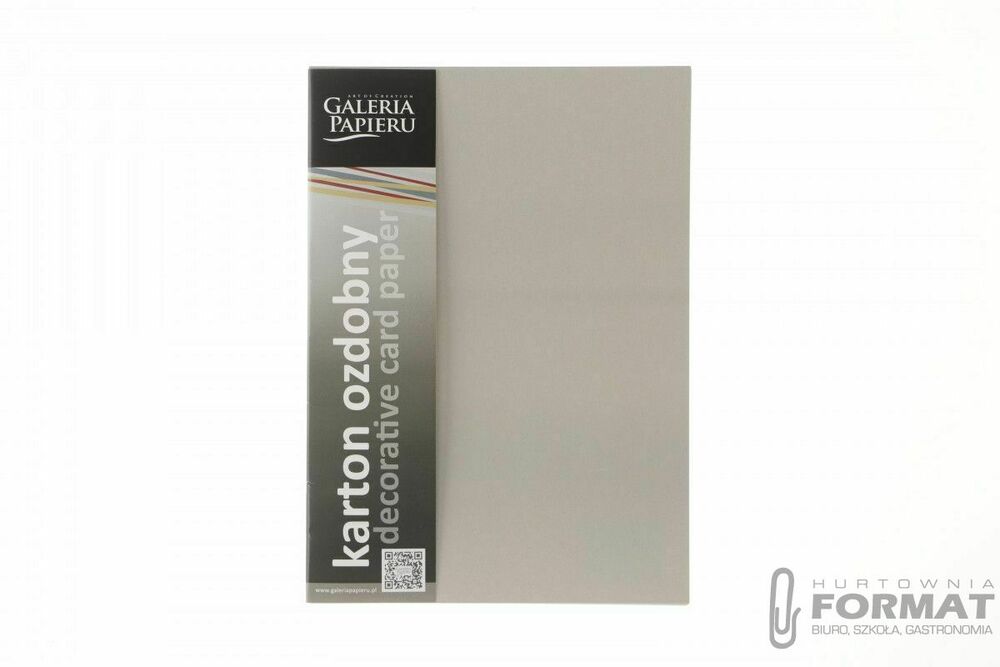 Papier ozdobny (wizytówkowy) Galeria Papieru pearl stalowosrebrny A4 srebrny 250g 1