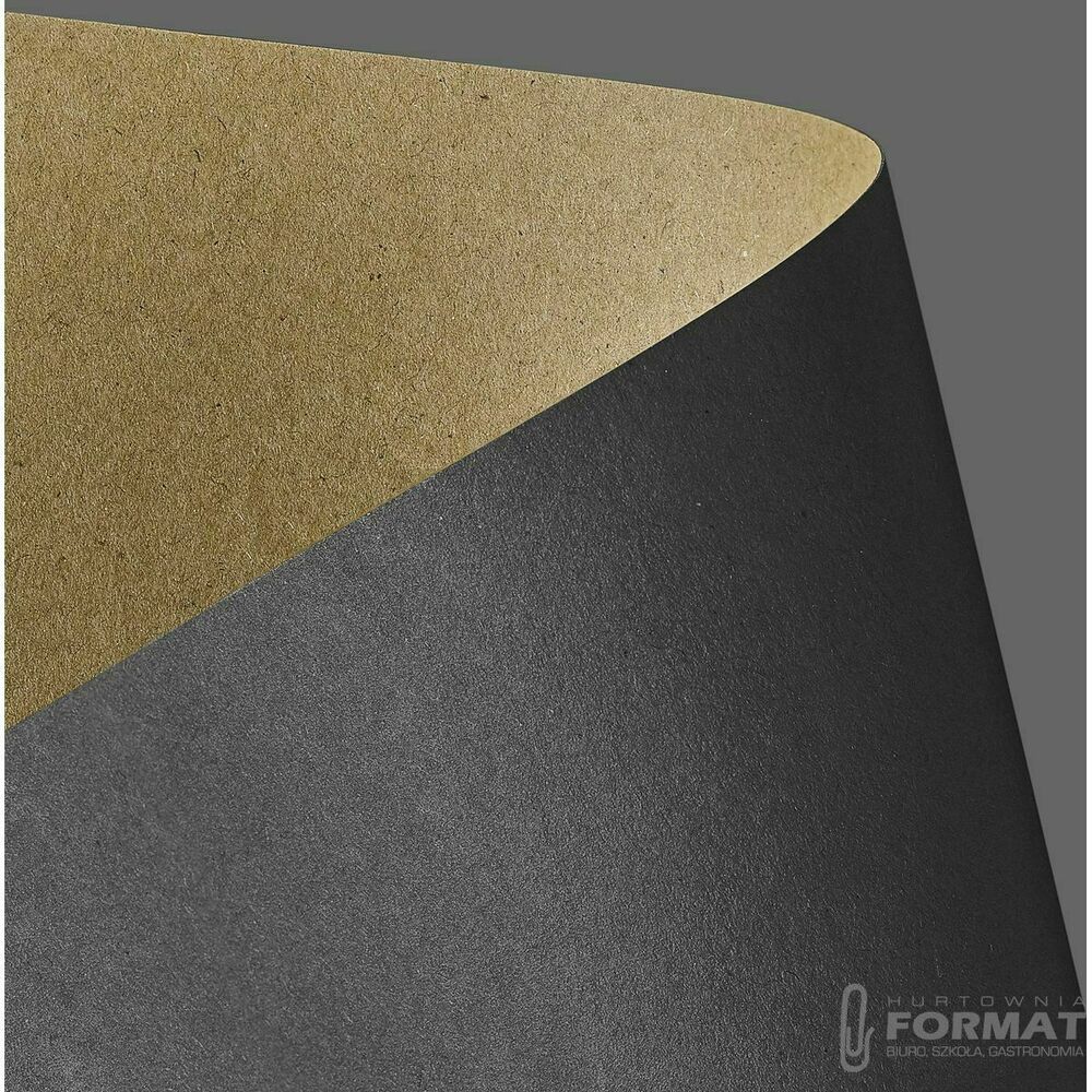 Papier ozdobny (wizytówkowy) Galeria Papieru kraft A4 czarny 275g (204420) 1