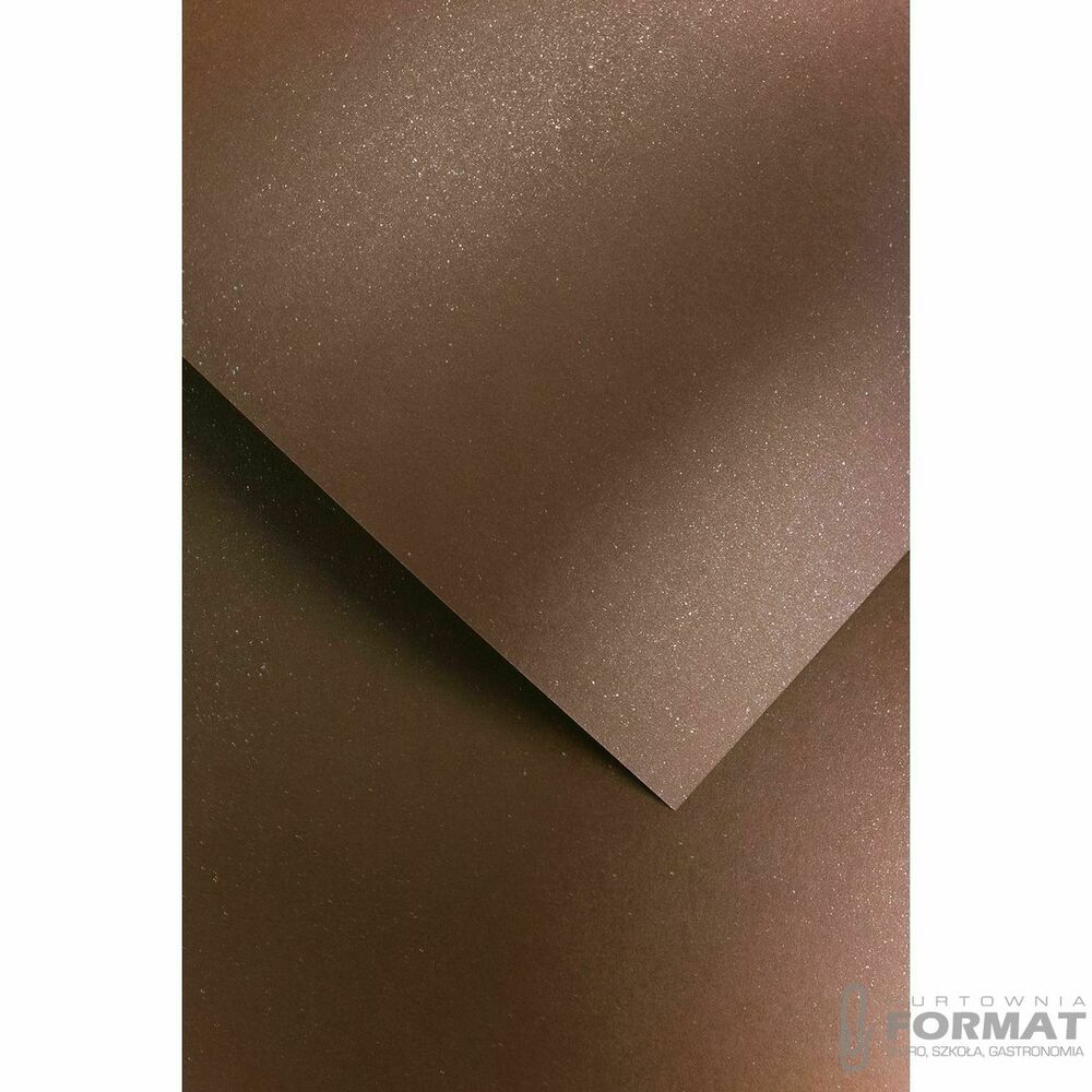 Papier ozdobny (wizytówkowy) Galeria Papieru mika A4 brązowy 240g (202718) 1