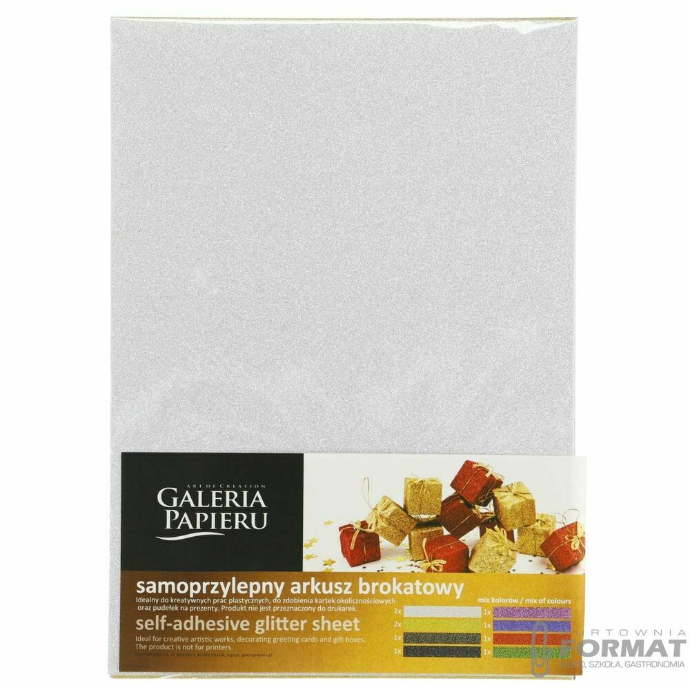 Etykieta samoprzylepna Galeria Papieru A4 srebrny (206999) 1