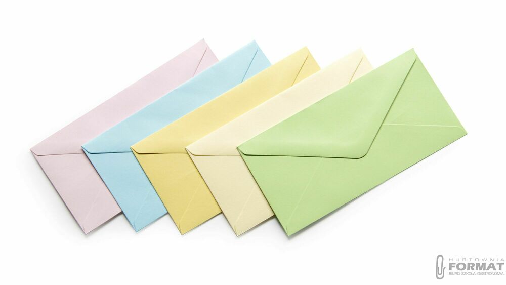 Koperta Galeria Papieru satynowana pastelowa mix [mm:] 80x160 (280498) 50 sztuk 1