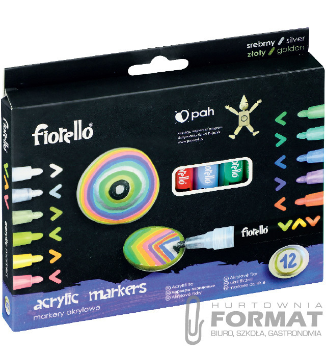 Markery akrylowe FIORELLO GR-1106 12 kol. 1