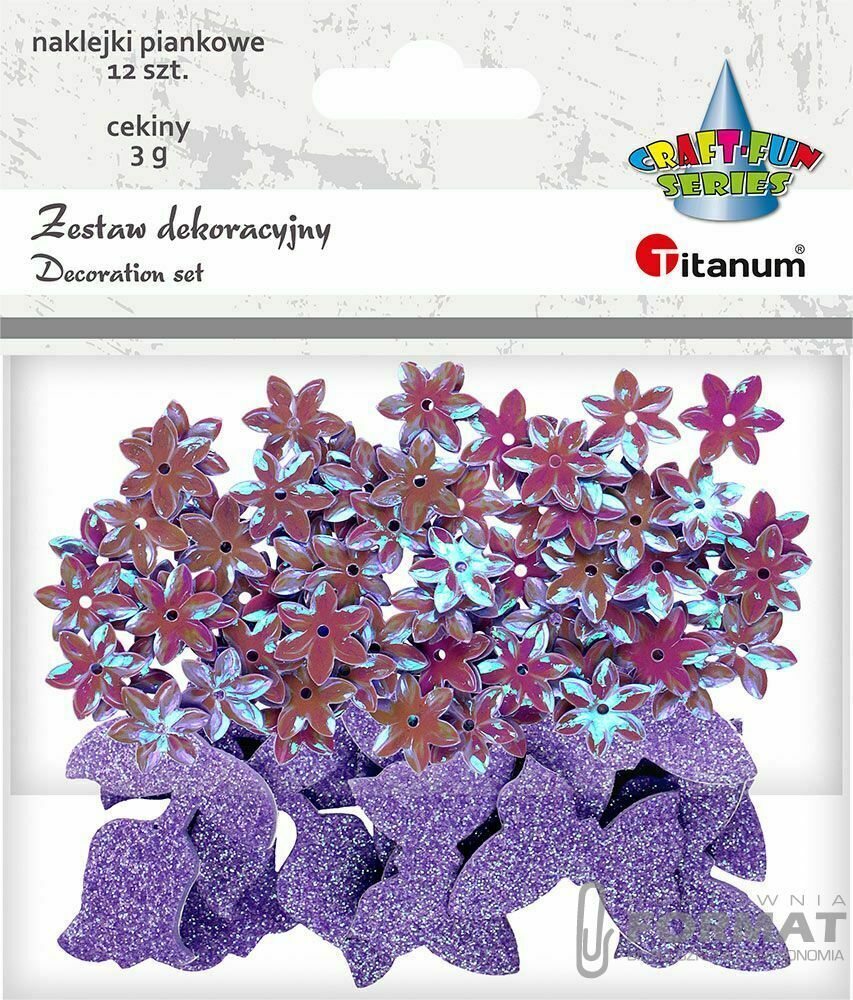 Zestaw dekoracyjny Titanum Craft-Fun Series cekiny+naklejki (5030C) 1