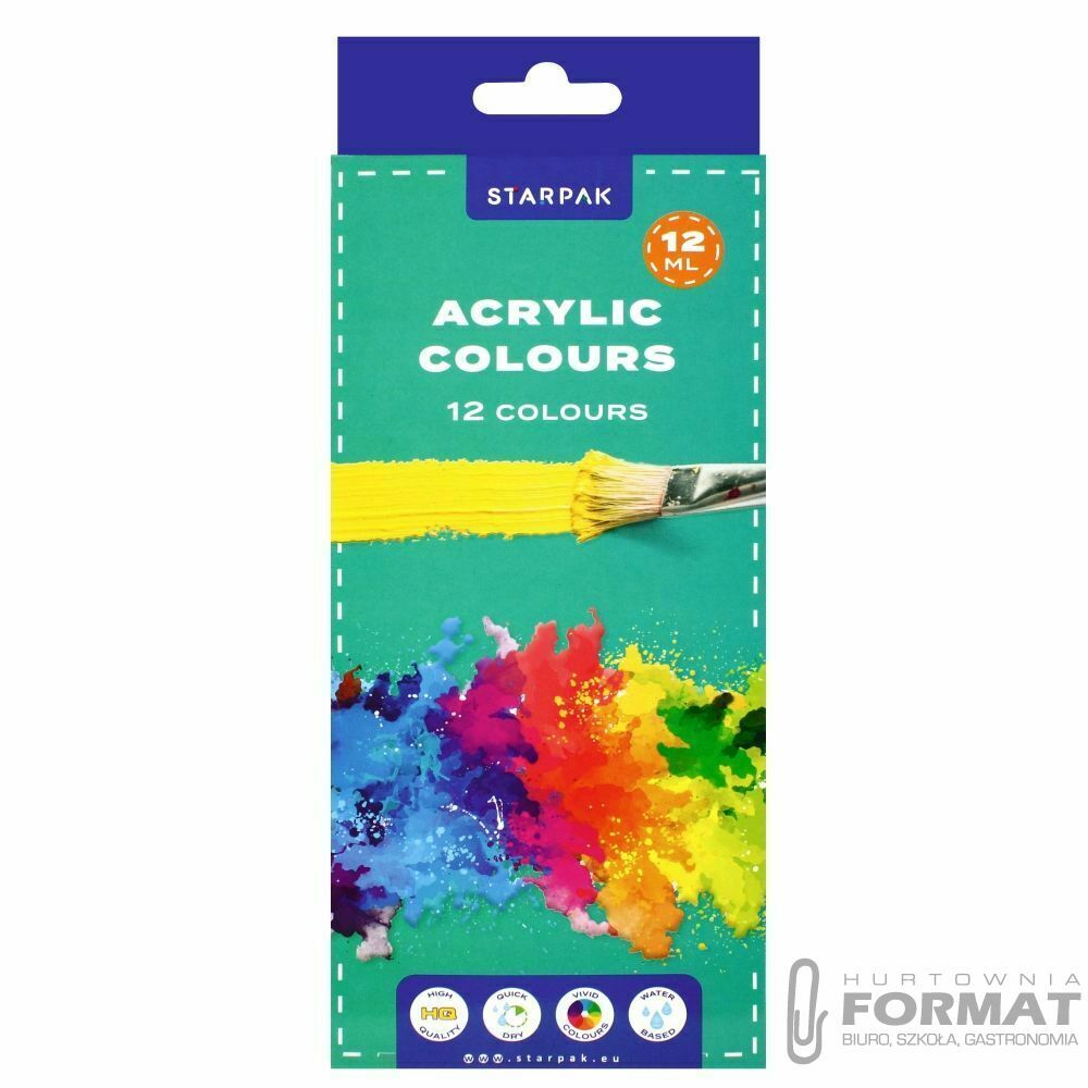 Farba akrylowa Starpak kolor: mix 12ml (520192) 1