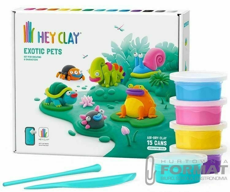 Masa plastyczna dla dzieci Tm Toys Hey Clay Egzotyczne zwierzęta mix (HLC15025CEE) 1