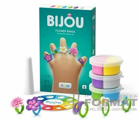 Masa plastyczna dla dzieci Tm Toys Hey Clay Bijou Flower rings mix (HLC31001CEE) 1