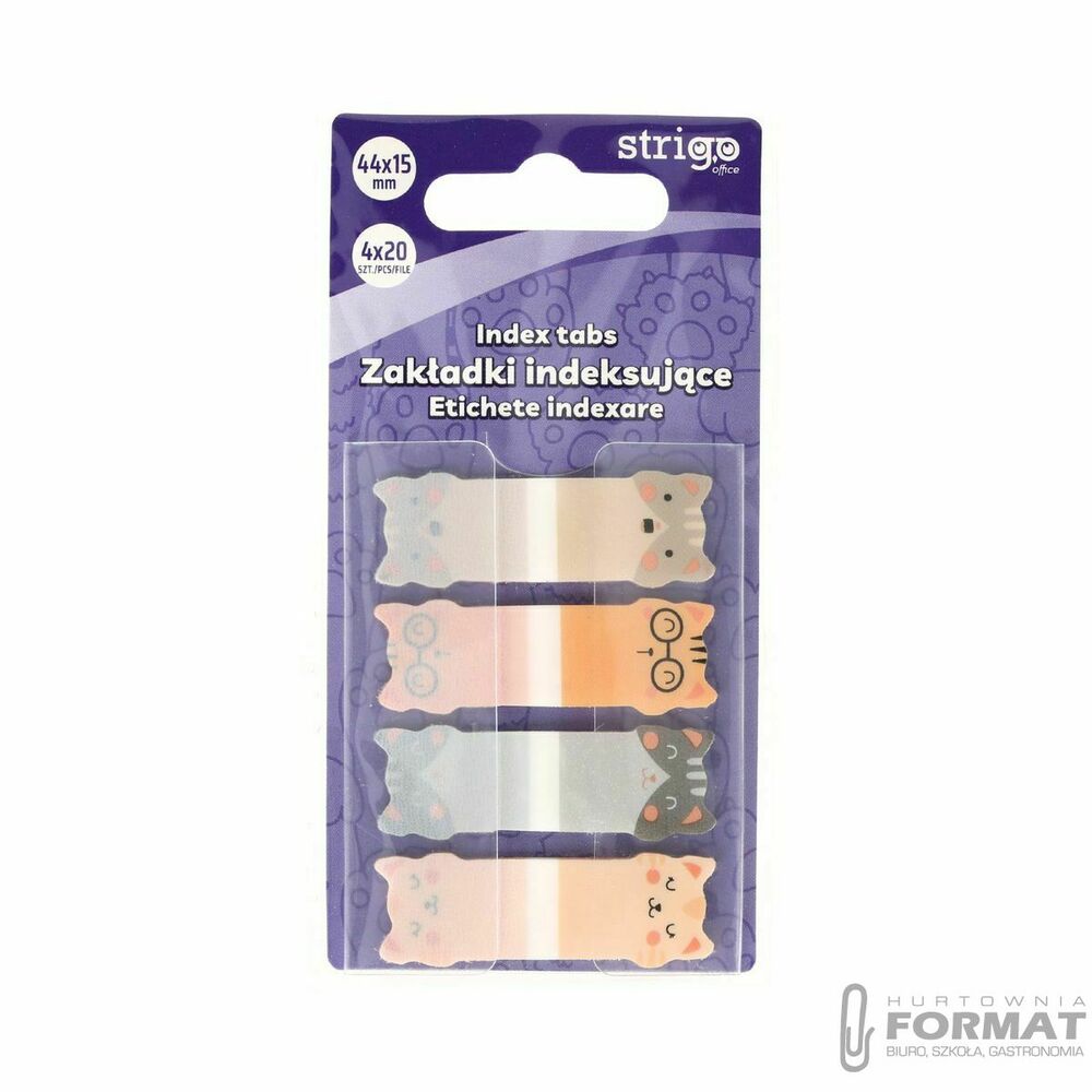 Zakładki indeksujące Strigo kotki 44x15mm 5905658810252 (SSN022) 1
