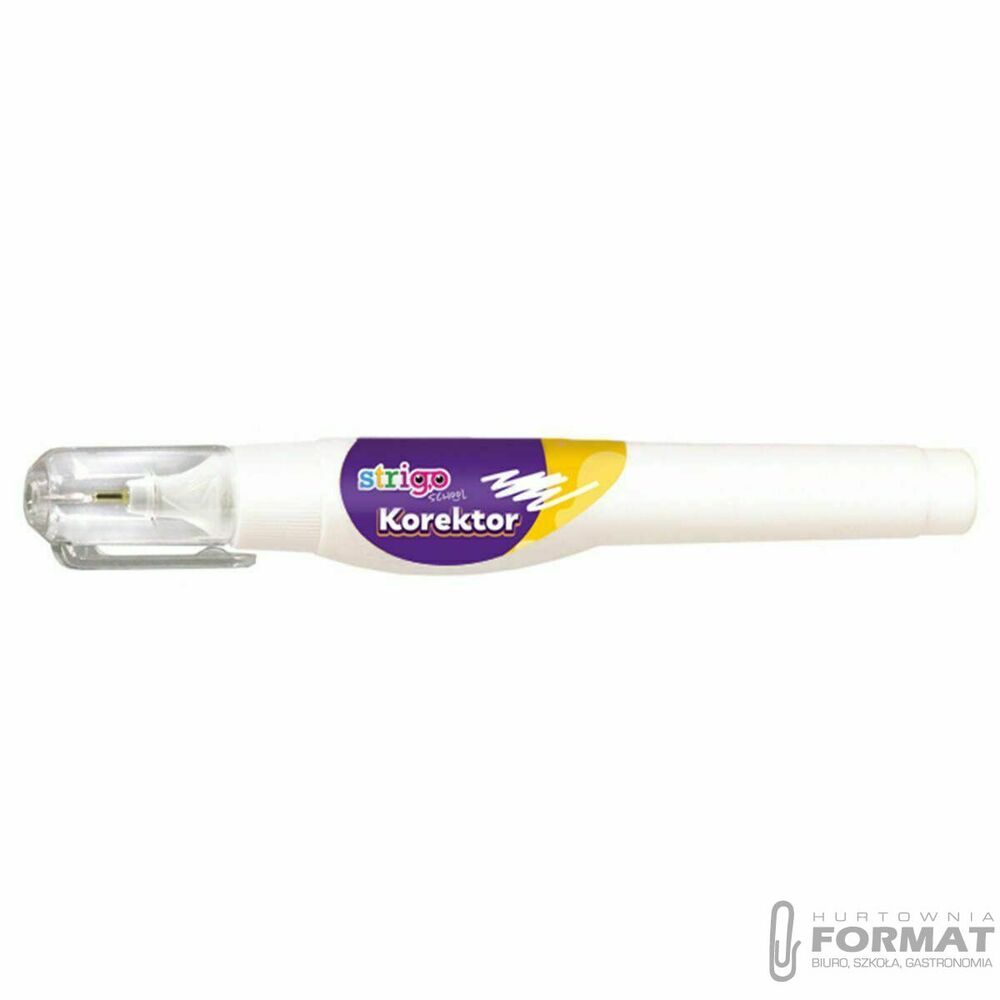 Korektor w długopisie (piórze) Strigo z metalową końcówkę 8ml 8ml (SSC396) 1