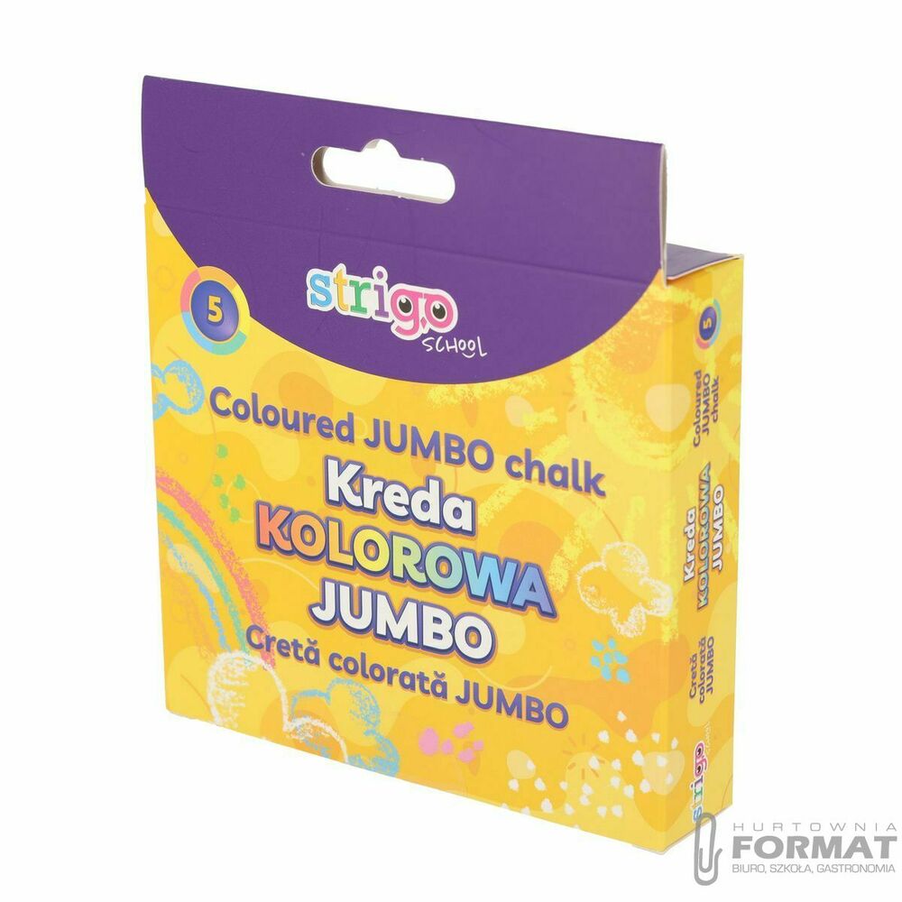 Kreda chodnikowa Strigo JUMBO 5 kolorów mix (SSC411) 5 sztuk 1