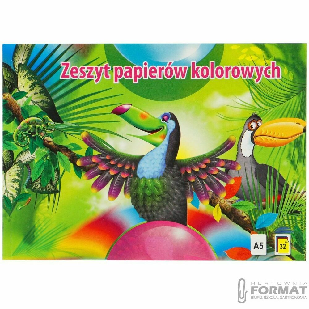Zeszyt papierów kolorowych A5 32k 1