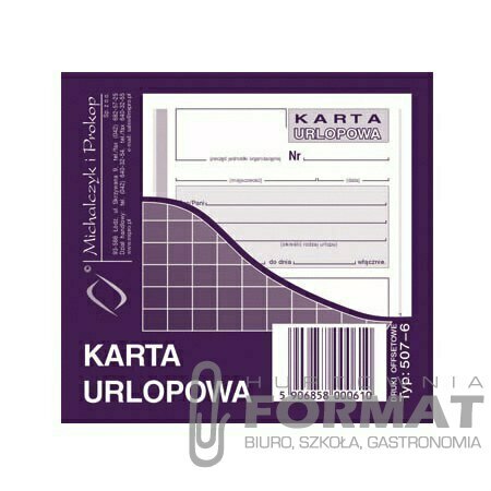 MIP KARTA URLOPOWA 507-6 1