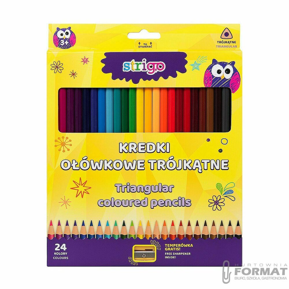 Kredki ołówkowe Strigo 24 kol. (SSC115) 1