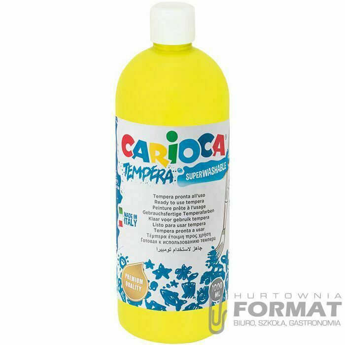 Farba tempera Carioca kolor: żółty 1000ml 1 kolor. (170-1453) 1