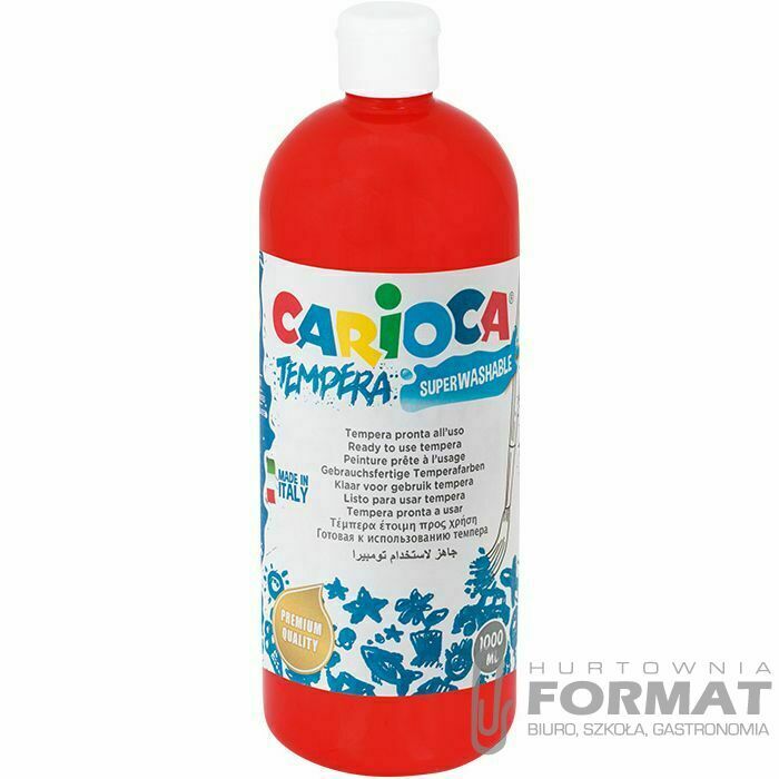 Farba tempera Carioca kolor: czerwona 1000ml 1 kolor. 1