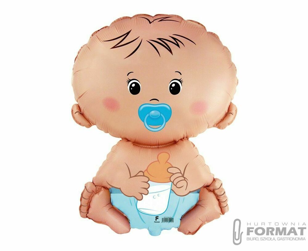Balon foliowy Godan Bobas Chłopiec, pakowany 24cal (B901751) 1