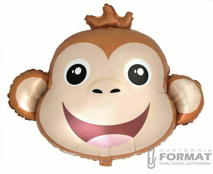 Balon foliowy 24" FX - Małpka (głowa), pakowany 1