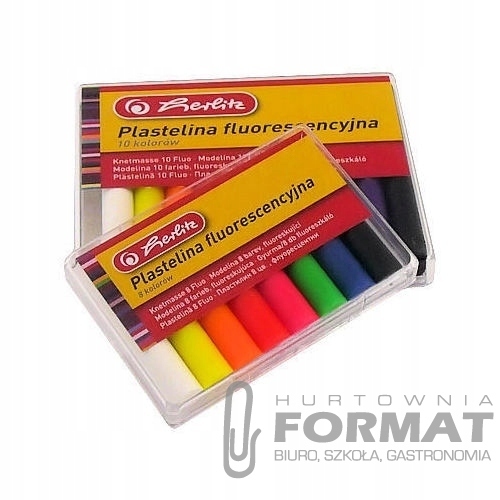 Plastelina Herlitz 10 kolorów fluorescencyjnych 1