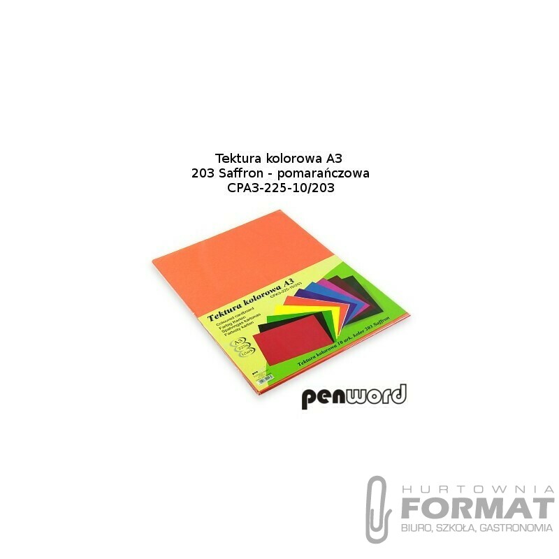 BRYSTOL/TEKTURA KOL. A3 203 SAFFRON/POMARAŃCZOWA a'10 CPA3-225-10 1