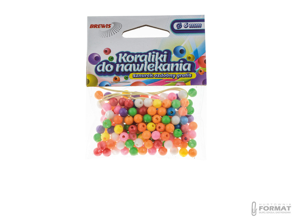 Koraliki do nawlekania Brewis K6-10 MIX kol. 6mm 1