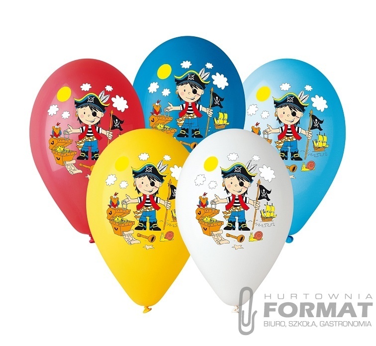 Balony Premium "Pirat" 12" 5 szt. 1