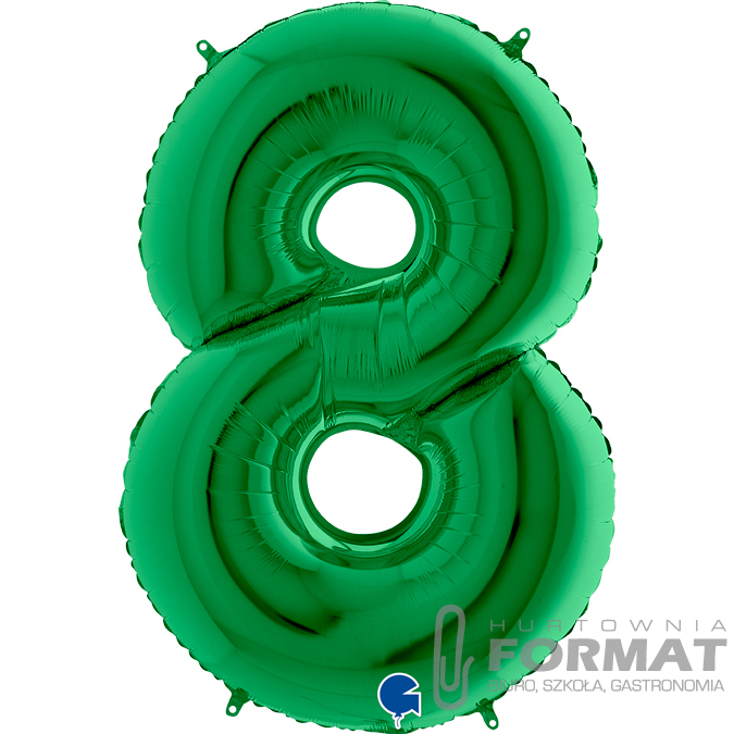Balon Cyfra 8 Zielony 40''/102 cm 1