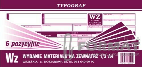 WZ 1/3 A4 6 POZ. 01099 1