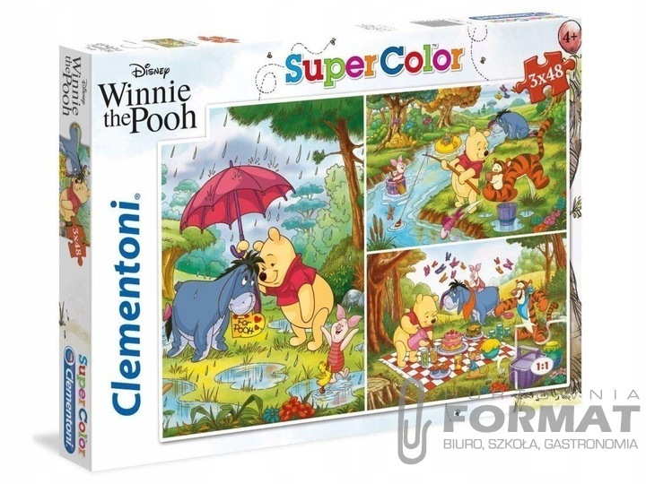Clementoni Puzzle 3x48el Kubuś Puchatek 25232 1