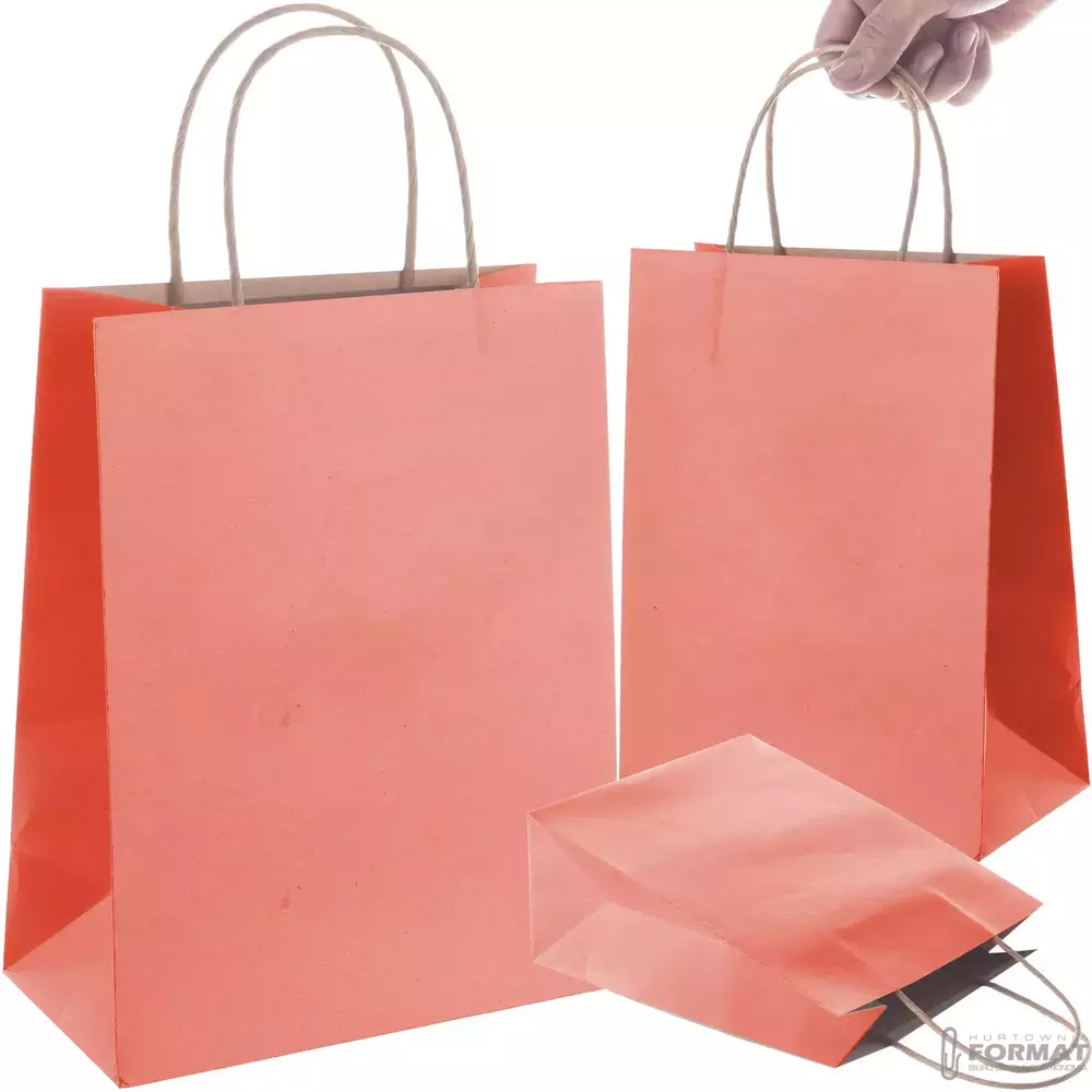 TORBA PAPIEROWA CZERWONA A4 240/100/320  1