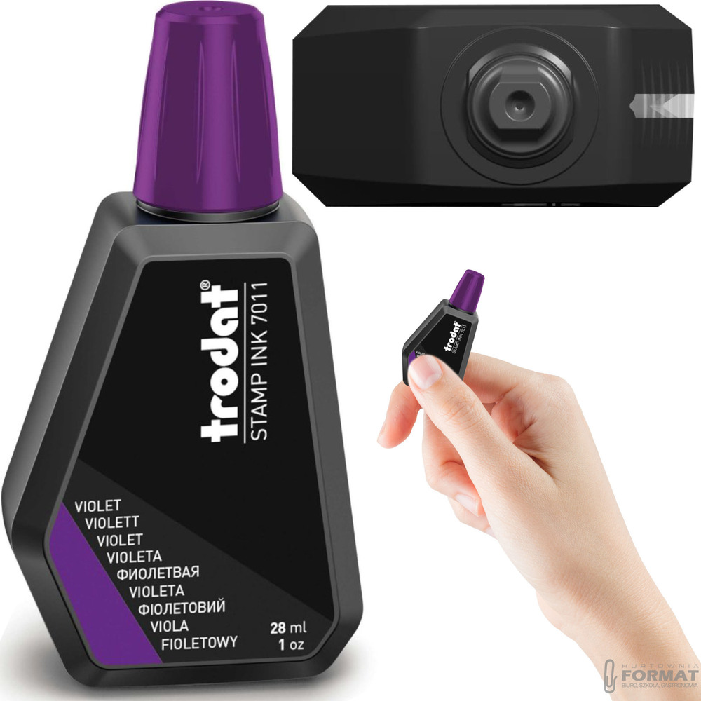 TUSZ DO PIECZĄTEK I STEMPLI TRODAT 28ML FIOLETOWY INK 7011 1