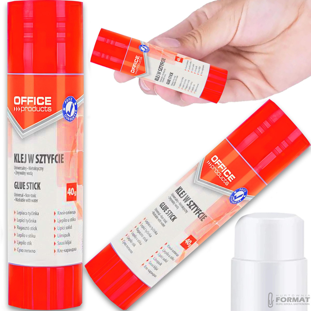 KLEJ SZKOLNY W SZTYFCIE OFFICE GLUE STICK 40g ORYGINAŁ 1