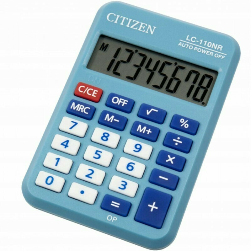 CITIZEN KALKULATOR KIESZONKOWY LC110NR BLUE 1