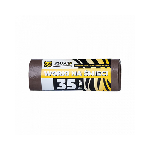 WORKI NA ŚMIECI 35L A15 BRĄZOWE BIO 1