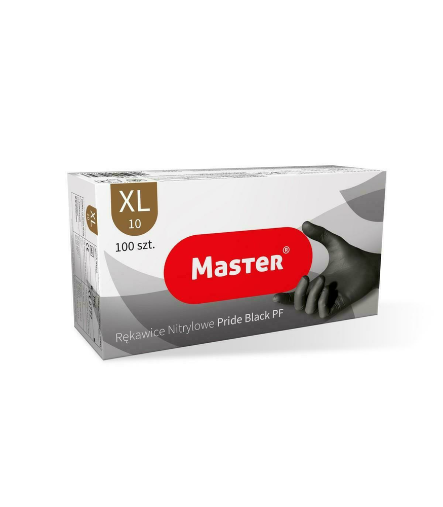 Master Rękawiczki Nitrylowe Czarne XL 100 Sztuk 1